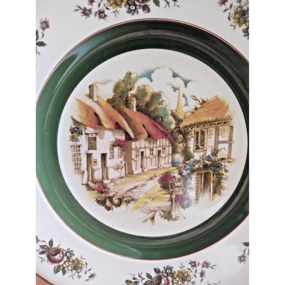 Ascot Service Plate Wood & Sons 10 5/8" Decorative Rural Scene England - Picture 3 of 9